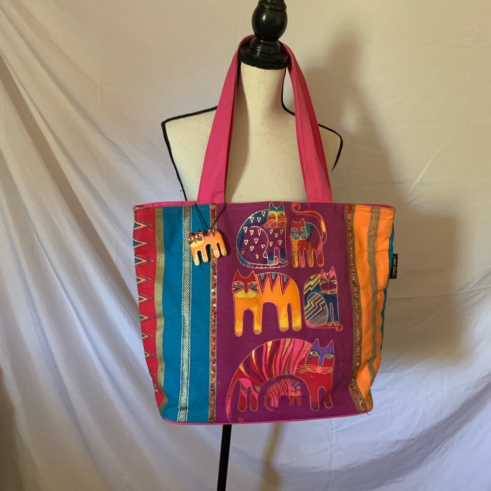 Laurel Burch large cat tote bag.